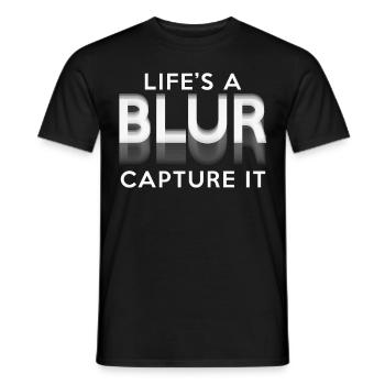 Photographer Photography Life's A Blur Capture It - Men's T-Shirt - black - Front - AI Model Male 178 light (178cm)