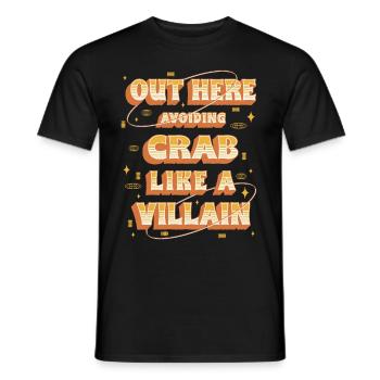 Allergie au cancer ici : éviter le crabe - T-shirt homme - noir - Devant - AI Model Male 178 light (178cm)