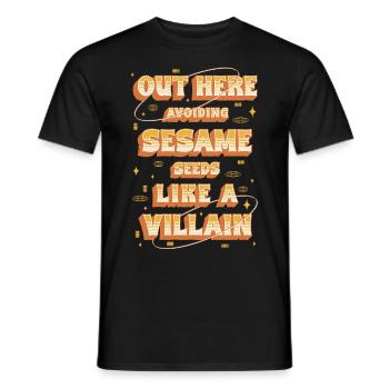 Capsule Fruit Allergy Out Here Avoiding Seeds - Men's T-Shirt - black - Front - AI Model Male 178 light (178cm)