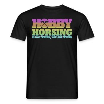 Hobby Horsing with Hobby Horse - Men's T-Shirt - black - Front - AI Model Male 178 light (178cm)