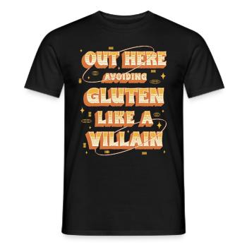 Allergie au gluten Intolérance au gluten - T-shirt homme - noir - Devant - AI Model Male 178 light (178cm)