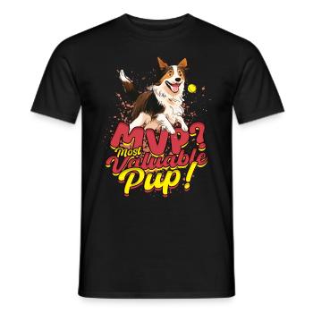 Flyball Most Valuable Pup! - Men's T-Shirt - black - Front - AI Model Male 178 light (178cm)