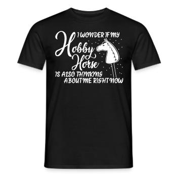 Hobby Horse - Männer T-Shirt - Schwarz - Vorne - AI Model Male 178 light (178cm)