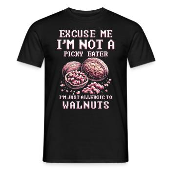 Walnut Allergy I'm Just Allergic To Walnuts - Men's T-Shirt - black - Front - AI Model Male 178 light (178cm)