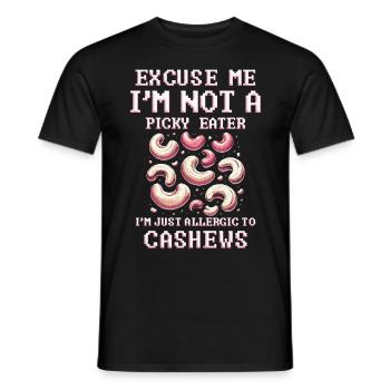 Allergie aux noix de cajou Je suis juste allergique aux noix de cajou - T-shirt homme - noir - Devant - AI Model Male 178 light (178cm)
