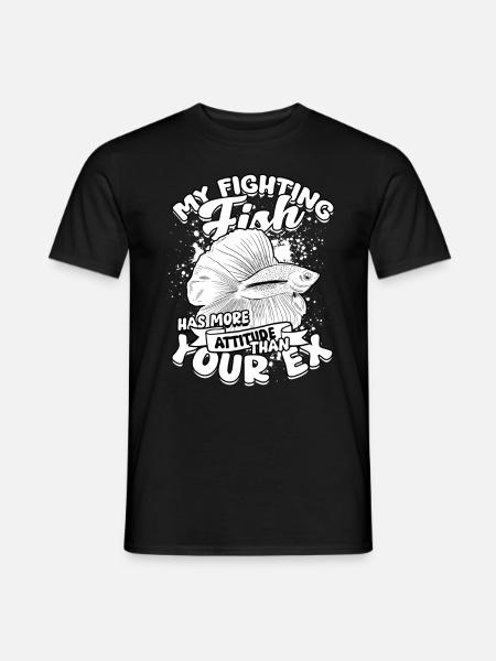 Kampffisch Siamesische Kampffische - Männer T-Shirt - Schwarz