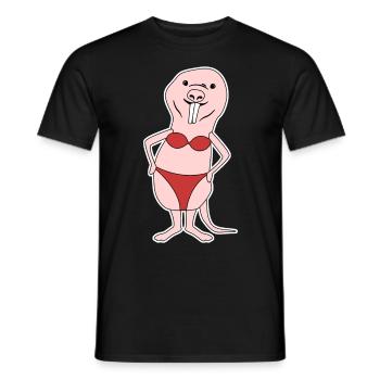 Naked Mole Rat Bikini - T-shirt homme - noir - Devant - AI Model Male 178 light (178cm)