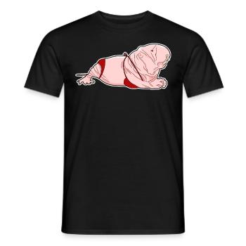 Laid, Rat-taupe nu avec un bikini - T-shirt homme - noir - Devant - AI Model Male 178 light (178cm)
