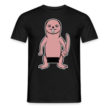 Naked Mole Rat - Männer T-Shirt - Schwarz - Vorne - AI Model Male 178 light (178cm)
