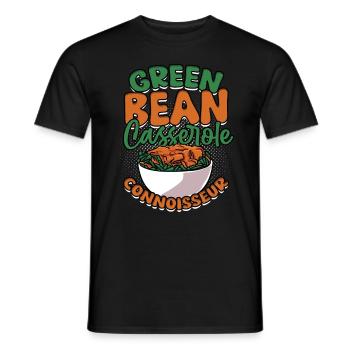 Grüner Bohnenauflauf Green Bean Casserole - Men's T-Shirt - black - Front - AI Model Male 178 light (178cm)