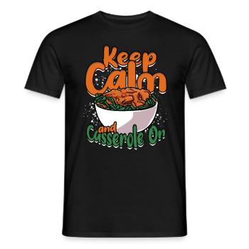Grüner Bohnenauflauf Green Bean Casserole - Men's T-Shirt - black - Front - AI Model Male 178 light (178cm)