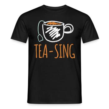 Tea Bag Tea Cup Tea Mug Teapot Teasing - Men's T-Shirt - black - Front - AI Model Male 178 light (178cm)