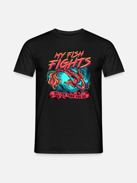 Betta Fish Siamese Betta - Men's T-Shirt - black