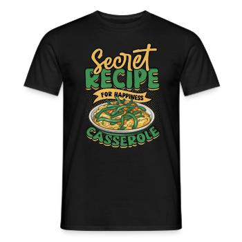 Grüner Bohnenauflauf Green Bean Casserole - Men's T-Shirt - black - Front - AI Model Male 178 light (178cm)