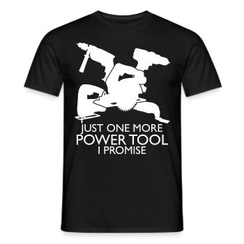 Power Tools Electric Tools - Men's T-Shirt - black - Front - AI Model Male 178 light (178cm)