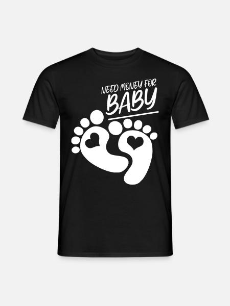 Femme enceinte, Bébé, Mère, Grossesse - T-shirt homme - noir