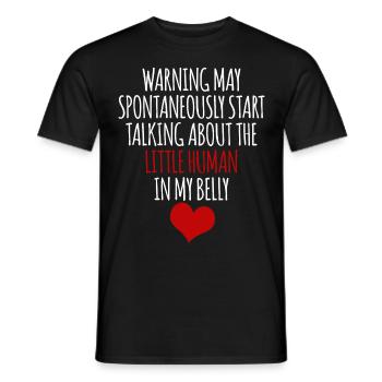 Pregnancy Baby Mother Heart Pregnant - Men's T-Shirt - black - Front - AI Model Male 178 light (178cm)