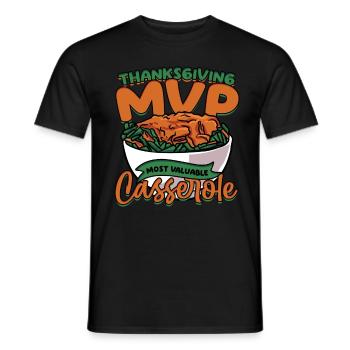 Grüner Bohnenauflauf Green Bean Casserole - Men's T-Shirt - black - Front - AI Model Male 178 light (178cm)