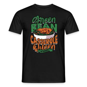 Grüner Bohnenauflauf Green Bean Casserole - Men's T-Shirt - black - Front - AI Model Male 178 light (178cm)