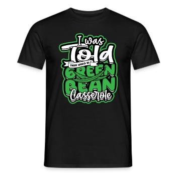 Grüner Bohnenauflauf Green Bean Casserole - Men's T-Shirt - black - Front - AI Model Male 178 light (178cm)