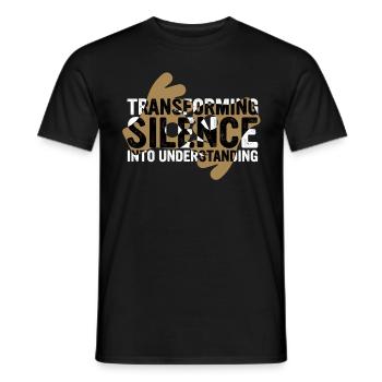 ASL Sign Language Interpreter - Men's T-Shirt - black - Front - AI Model Male 178 light (178cm)