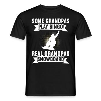 Snowboard Wintersport Snowboarding - Männer T-Shirt - Schwarz - Vorne - AI Model Male 178 light (178cm)