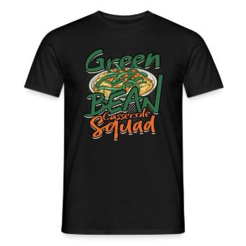 Grüner Bohnenauflauf Green Bean Casserole - Men's T-Shirt - black - Front - AI Model Male 178 light (178cm)