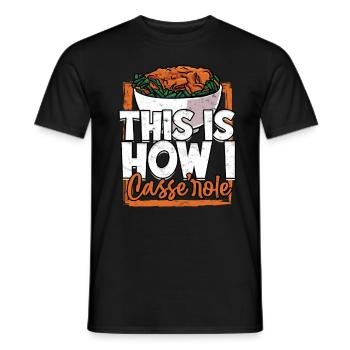 Grüner Bohnenauflauf Green Bean Casserole - Men's T-Shirt - black - Front - AI Model Male 178 light (178cm)