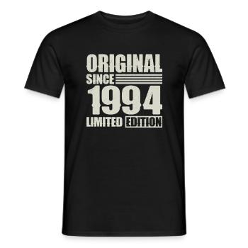 Original depuis 1994 Anniversaire 30 ans - T-shirt homme - noir - Devant - AI Model Male 178 light (178cm)