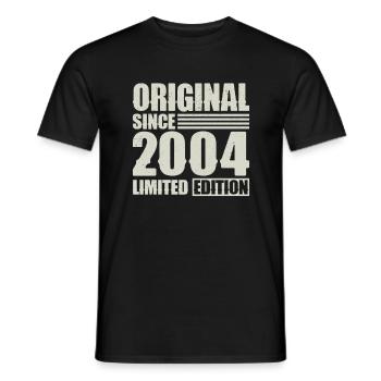 Original depuis 2004 Anniversaire 20 ans - T-shirt homme - noir - Devant - AI Model Male 178 light (178cm)