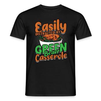 Grüner Bohnenauflauf Green Bean Casserole - Men's T-Shirt - black - Front - AI Model Male 178 light (178cm)