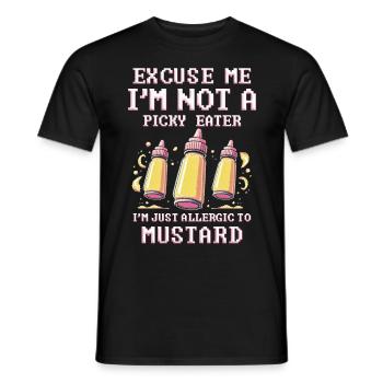 Senfallergie I'm Just Allergic To Mustard - Männer T-Shirt - Schwarz - Vorne - AI Model Male 178 light (178cm)