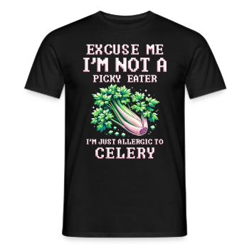 Allergie au céleri Je suis juste allergique au céleri - T-shirt homme - noir - Devant - AI Model Male 178 light (178cm)