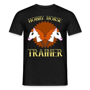 Hobbyhorse Riding Hobby Horse - Men's T-Shirt - black - Front - AI Model Male 178 light (178cm)