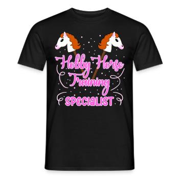 Hobby Horse Riding Hobbyhorse - Men's T-Shirt - black - Front - AI Model Male 178 light (178cm)