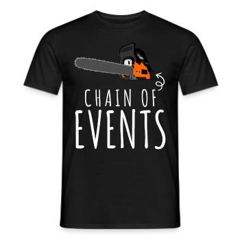 Chainsaws Chainsaw Chain Saw - Men's T-Shirt - black - Front - AI Model Male 178 light (178cm)