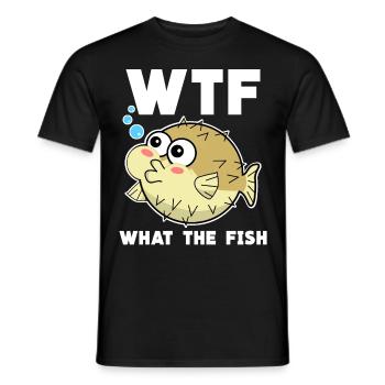 Blague sur le poisson-globe avec le poisson-globe - T-shirt homme - noir - Devant - AI Model Male 178 light (178cm)