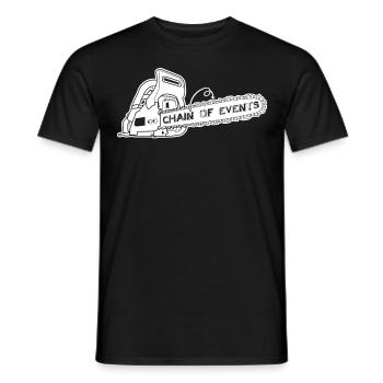 Chainsaw Chain Saw Chainsaws - Men's T-Shirt - black - Front - AI Model Male 178 light (178cm)
