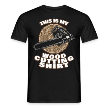 Fire Wood Chain Saw Chainsaws Chainsaw - Men's T-Shirt - black - Front - AI Model Male 178 light (178cm)