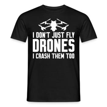 FPV Drone Quadcopter Pilot Drones - Men's T-Shirt - black - Front - AI Model Male 178 light (178cm)