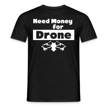 Drone FPV Drones Quadcopter - Men's T-Shirt - black - Front - AI Model Male 178 light (178cm)