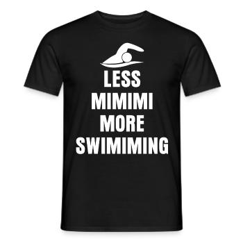 Triathlon Nageur Natation Entraînement - T-shirt homme - noir - Devant - AI Model Male 178 light (178cm)
