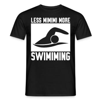 Triathlon Nageur Natation - T-shirt homme - noir - Devant - AI Model Male 178 light (178cm)