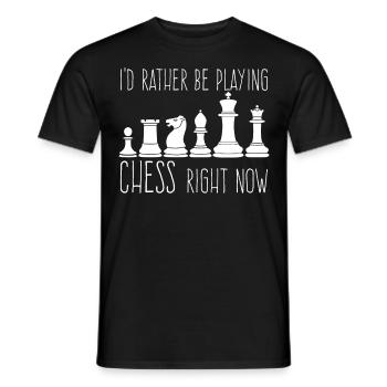 Chess Joke - Männer T-Shirt - Schwarz - Vorne - AI Model Male 178 light (178cm)