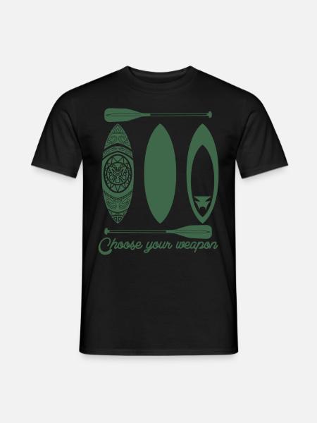 SUP-Board Stand up Paddling Boards - Männer T-Shirt - Schwarz