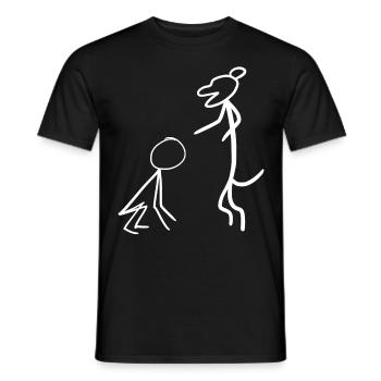 Enseignement canin Humain - T-shirt homme - noir - Devant - AI Model Male 178 light (178cm)