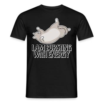 Cat Sleep Tired Sleeping Bed Nap - Männer T-Shirt - Schwarz - Vorne - AI Model Male 178 light (178cm)