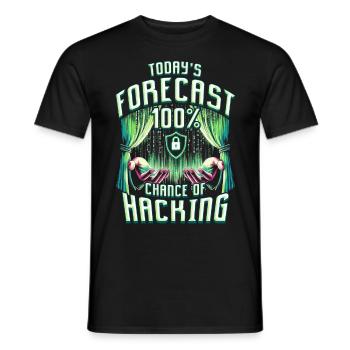 Testeur d’intrusion 100 % de chance de piratage - T-shirt homme - noir - Devant - AI Model Male 178 light (178cm)
