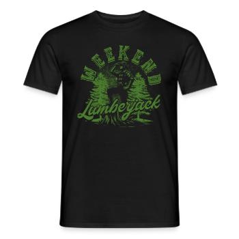 Bûcheron Bûcheron Bûcheron de fin de semaine - T-shirt homme - noir - Devant - AI Model Male 178 light (178cm)