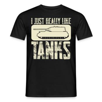 I like Tanks MBT Tank Driver Tank Combat - Männer T-Shirt - Schwarz - Vorne - AI Model Male 178 light (178cm)